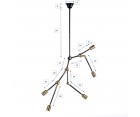 Lámpara suspendida horizontal BB.05.13 CHANDELIER