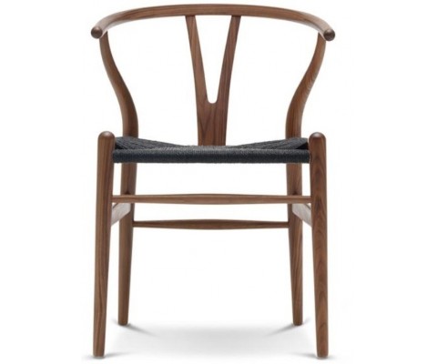 Silla WISHBONE CH24 / Nogal oscuro - Fab. Italia
