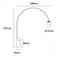 Lámpara Arco - 230cm.