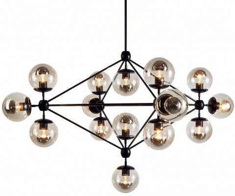Lámpara suspendida MODO CHANDELIER 15 GLOBES - Acero