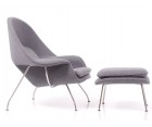 Sillón + Ottoman WOMB KNOLL Hallingdal - Fab. Italia