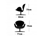 Sillón SWAN / Piel italiana - Fab. Dinamarca