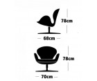 Sillón SWAN Cuero ecológico - Fab. Italia