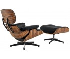 LOUNGE CHAIR & OTTOMAN / Palisandro - Cuero Aniline - Fab. Italia