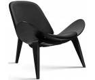 Sillón SHELL CH07 / Nogal - Cuero - Fab. Italia