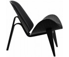 Sillón SHELL CH07 / Nogal - Cuero - Fab. Italia