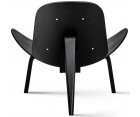Sillón SHELL CH07 / Nogal - Cuero - Fab. Italia