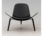 Sillón SHELL CH07 / Nogal - Cuero - Fab. Italia