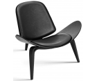 Sillón SHELL CH07 / Nogal - Cuero - Fab. Italia