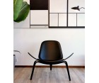 Sillón SHELL CH07 / Nogal - Cuero - Fab. Italia