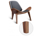 SILLÓN SHELL CH07 / Palisandro - Cuero italiano - Fab. Italia
