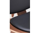 Sillón SHELL CH07 / Nogal claro - Cuero italiano - Fab. Italia