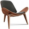 Sillón SHELL CH07 / Palisandro - Cuero italiano - Fab. Italia