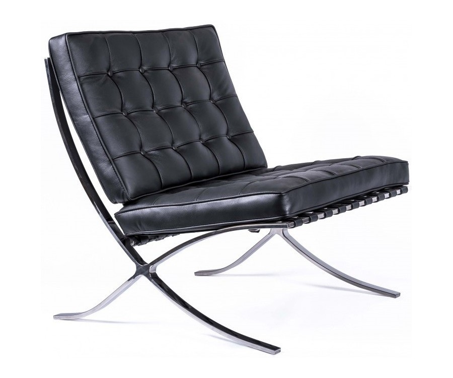 Sillón BARCELONA MR90 / Cuero italiano - Fab. Italia