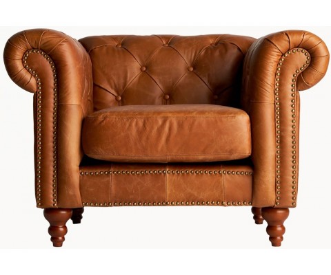 Sillón CHESTERFIELD MILTON / Cuero - Fab. Italia