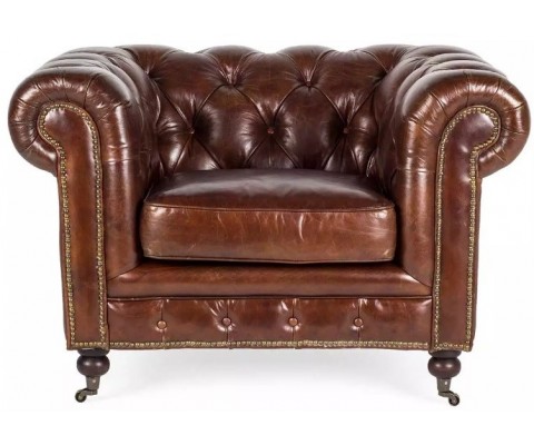 Sillón CHESTERFIELD STAFFORD / Piel italiana - Fab. Italia