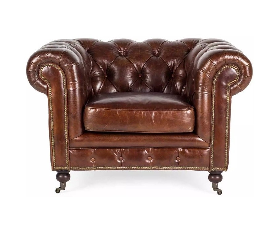 Sillón CHESTERFIELD STAFFORD / Piel italiana - Fab. Italia