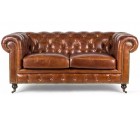 Sofá CHESTERFIELD STAFFORD 2 Plazas / Piel italiana - Fab. Italia