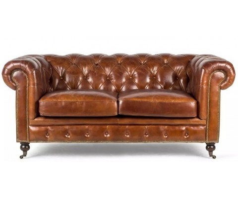Sofá CHESTERFIELD STAFFORD 2 Plazas / Piel italiana - Fab. Italia