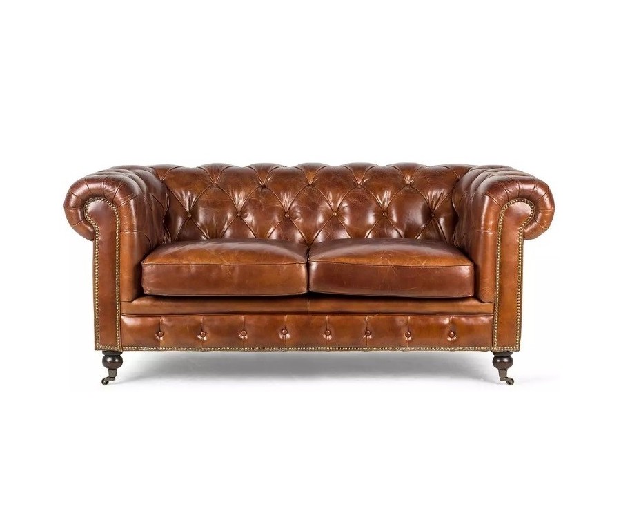 Sofá CHESTERFIELD STAFFORD 2 Plazas / Piel italiana - Fab. Italia