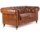Sofá CHESTERFIELD STAFFORD 2 Plazas / Piel italiana - Fab. Italia