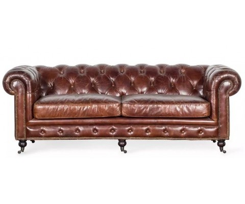 Sofá CHESTERFIELD STAFFORD 3 Plazas / Piel italiana - Fab. Italia