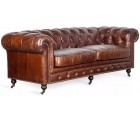 Sofá CHESTERFIELD STAFFORD 3 Plazas / Piel italiana - Fab. Italia