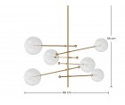 Lámpara suspendida BOLLE 6 CHANDELIER