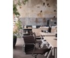Silla oficina ALUMINIUM EA 108 / Piel Italiana - Fab. Italia