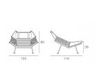 Chaise Lounge PP225 FLAG HALYARD - Fab. UE