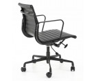 Silla oficina ALUMINIUM EA 117 / Cuero italiano - Fab. Italia