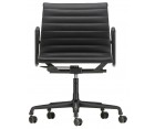 Silla oficina ALUMINIUM EA 117 / Cuero italiano - Fab. Italia