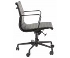 Silla oficina ALUMINIUM EA 117 / Cuero italiano - Fab. Italia