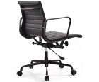 Silla oficina ALUMINIUM EA 117 / Cuero italiano - Fab. Italia