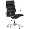Silla oficina EA 219 SOFT PAD / Cuero italiano Nero - Fab. Italia