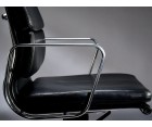 Silla oficina EA 217 SOFT PAD / Cuero italiano Nero - Fab. Italia