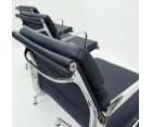 Silla oficina EA 217 SOFT PAD / Cuero italiano Nero - Fab. Italia