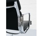 Silla oficina EA 217 SOFT PAD / Cuero italiano Nero - Fab. Italia