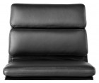 Silla oficina EA 217 SOFT PAD / Cuero italiano Nero - Fab. Italia
