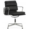 Silla oficina EA 208 SOFT PAD / Cuero italiano Nero - Fab. Italia