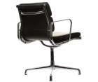 Silla oficina EA 217 SOFT PAD / Cuero italiano Nero - Fab. Italia
