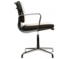 Silla oficina EA 217 SOFT PAD / Cuero italiano Nero - Fab. Italia