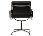 Silla oficina EA 217 SOFT PAD / Cuero italiano Nero - Fab. Italia