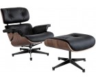 LOUNGE CHAIR & OTTOMAN / Palisandro - Cuero Aniline - Fab. Italia