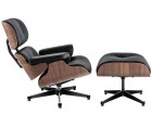 LOUNGE CHAIR & OTTOMAN / Palisandro - Cuero Aniline - Fab. Italia