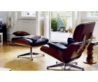 LOUNGE CHAIR & OTTOMAN / Palisandro - Cuero Aniline - Fab. Italia