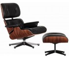 LOUNGE CHAIR & OTTOMAN / Palisandro - Cuero Aniline - Fab. Italia