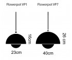 Lámpara suspendida FLOWERPOT VP7 / Brillo - Fab. Italia