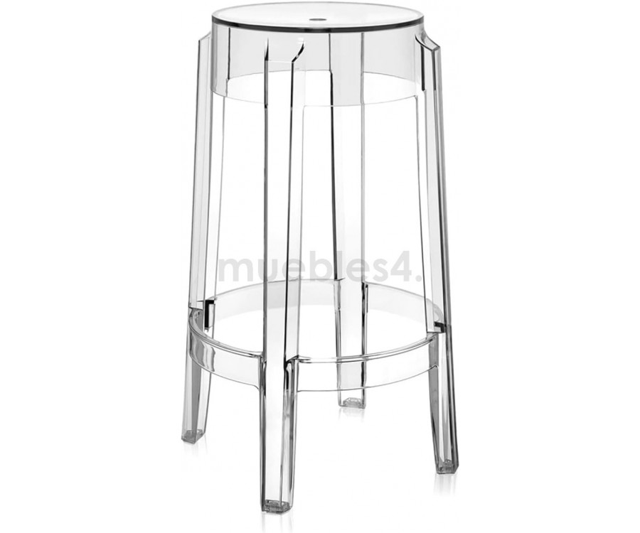 Taburete CHARLES GHOST 65 / Policarbonato inyectado - Fab. Italia
