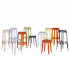 Taburete CHARLES GHOST 65 / Policarbonato inyectado - Fab. Italia